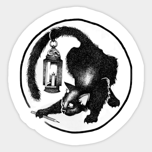 Black Cat Magazine Logo Sticker by Black Cat Community Press